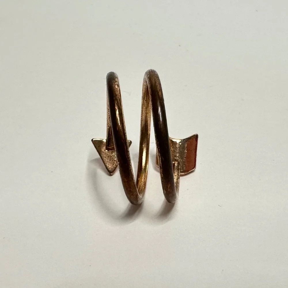 Arrow Wrap Ring Size 8.5‎ Rose Gold/Copper Color Spiral-Has Wear